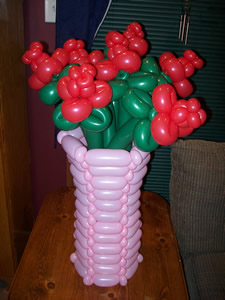 Valentine Bouquet of Roses in Woven Balloon Vase